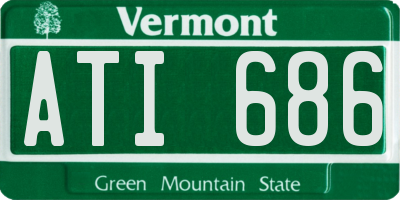 VT license plate ATI686
