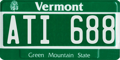 VT license plate ATI688
