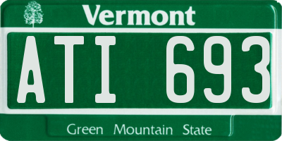 VT license plate ATI693