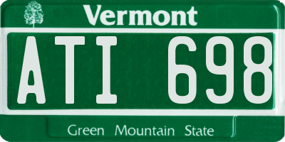 VT license plate ATI698