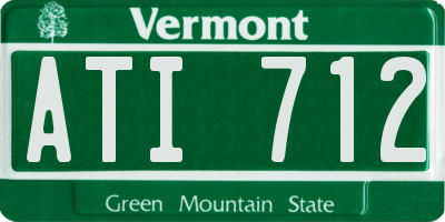 VT license plate ATI712