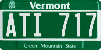 VT license plate ATI717