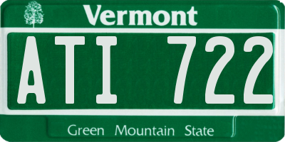 VT license plate ATI722