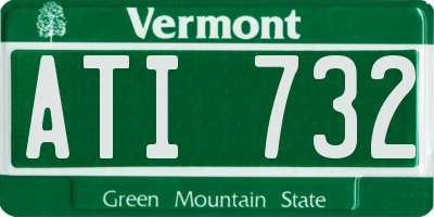VT license plate ATI732