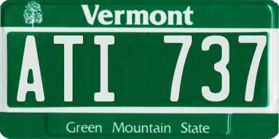 VT license plate ATI737
