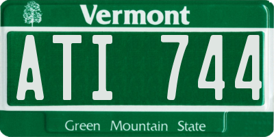 VT license plate ATI744