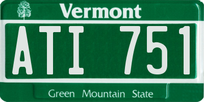 VT license plate ATI751