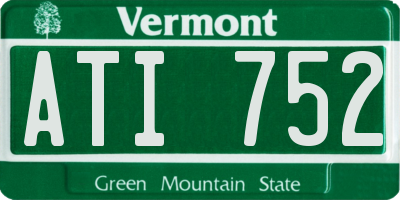 VT license plate ATI752