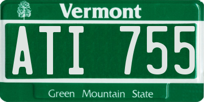 VT license plate ATI755