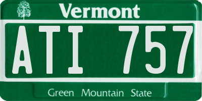 VT license plate ATI757