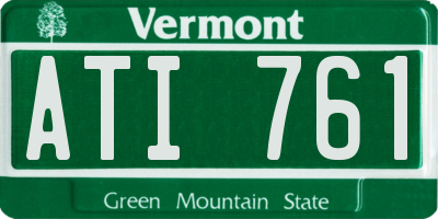 VT license plate ATI761
