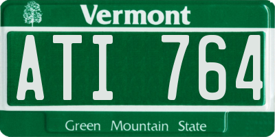 VT license plate ATI764
