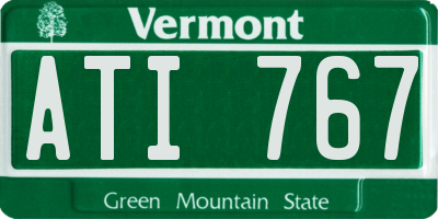 VT license plate ATI767