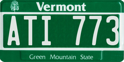 VT license plate ATI773