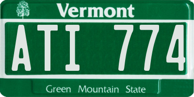 VT license plate ATI774