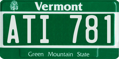 VT license plate ATI781