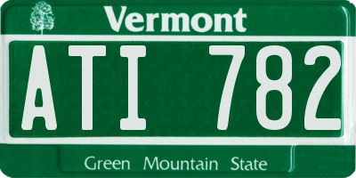 VT license plate ATI782