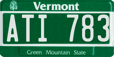 VT license plate ATI783