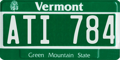 VT license plate ATI784