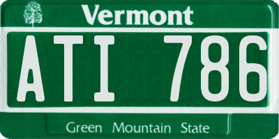 VT license plate ATI786