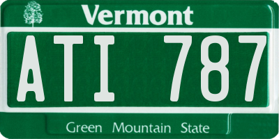 VT license plate ATI787