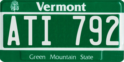 VT license plate ATI792