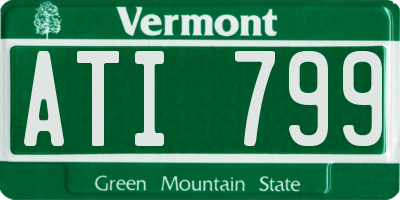 VT license plate ATI799