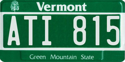 VT license plate ATI815