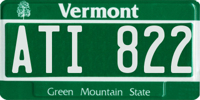 VT license plate ATI822