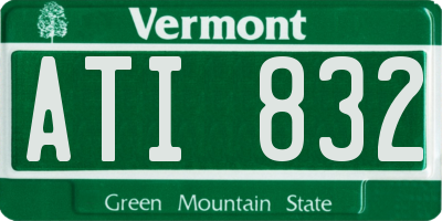 VT license plate ATI832