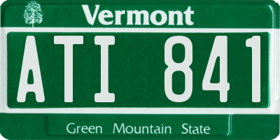VT license plate ATI841