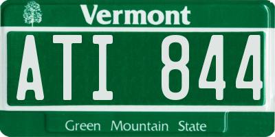 VT license plate ATI844