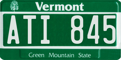 VT license plate ATI845
