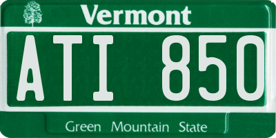 VT license plate ATI850