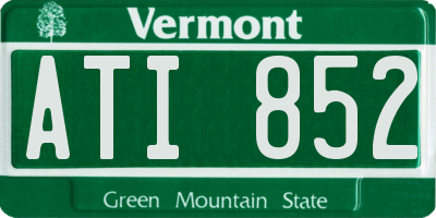 VT license plate ATI852