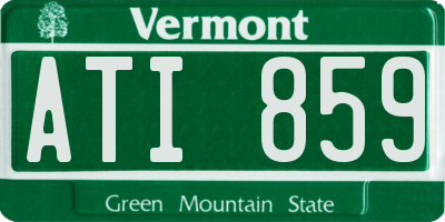 VT license plate ATI859