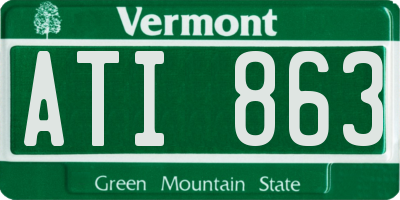 VT license plate ATI863