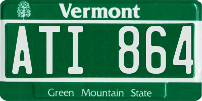 VT license plate ATI864