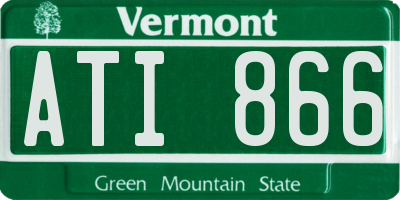 VT license plate ATI866