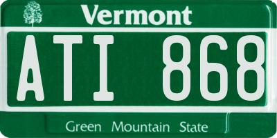 VT license plate ATI868