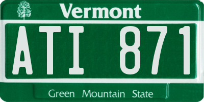 VT license plate ATI871