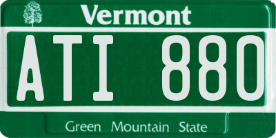VT license plate ATI880