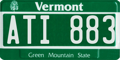 VT license plate ATI883