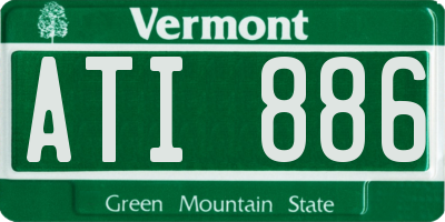VT license plate ATI886