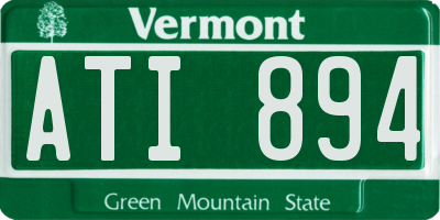VT license plate ATI894