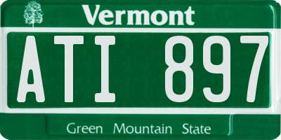 VT license plate ATI897