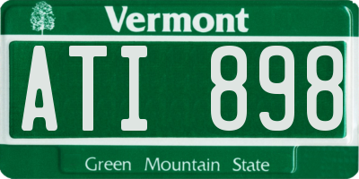 VT license plate ATI898