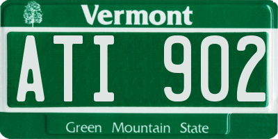VT license plate ATI902