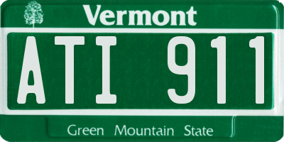 VT license plate ATI911