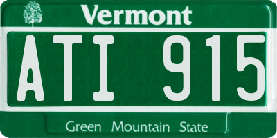 VT license plate ATI915